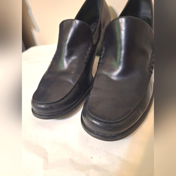 Franco Sarto Nolan pump women's black leather 9.5 slip on shoes - Picture 3 of 8